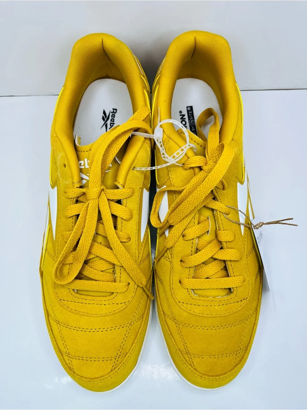 Reebok Classic AZ Suede Leather Yellow Mustard Shoes Men's size 10 NWT Rare!